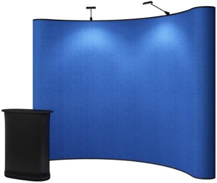 NEW PREMIUM POP UP DISPLAY - Blue Velcro Fabric - Includes Case/Counter and LED Lights!