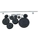 Olympic Spinlock 130kg Set | 3 Bars | 28 Cast Iron Discs | Tough, Durable & Safe | Knurled Grips