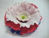 ~Chicago Cubs Red White and Blue Hair Flower, Brand New.