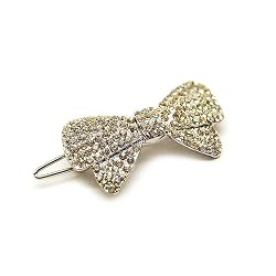 Crystal Clear Hairbow Hair Pin Barette Fashion Jewelry