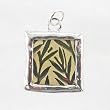 Gold Reversible Bamboo Pendant in Sterling Silver, #9128