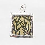 Sterling Silver & Gold Reversible Bamboo Pendant, #9128