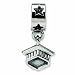 Sterling Silver Reflections Graduation Cap Dangle Bead (4mm Diameter Hole)