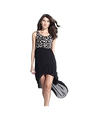 Polyester Leopard Print Sleeveless Fit-and-Flare  Dress
