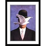 Magritte Framed Art Print Man with a Bowler Hat Surreal