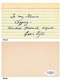 Eddie Dyer Signed 3x5 Index Card JSA COA Cardinals - MLB Cut Signatures