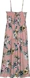 Smocked Sundress - Hibiscus Stephanotis Spaghetti Strap Hawaiian Aloha Elastic Tube Top Sun Dress