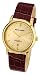 Pierre Cardin Gents brown leather strap Analogue watch, gold coloured dial, date
