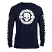 Divided We Fall Military Sniper Skull Long Sleeve T-Shirt X-Large Navy