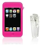 CTA Digital Silicone Skin Case with Clip for iPod touch 1G (Pink)