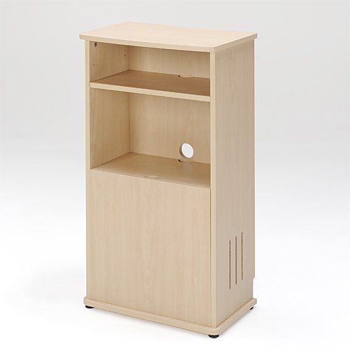 サンワダイレクト 電源タップ&ルーター収納スタンド 電話台 ルーター、ケーブルなどをきれいに収納できる収納ラック メープル木目 100-DESK066M