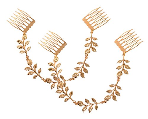 Yueton 2pcs fashion ladies athena olive branch tassel l…