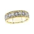 14K Two-Tone Gold Diamond Wedding/Anniversary Band - 0.25 Ct.