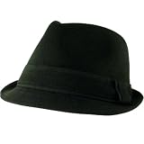 VISCOSE STINGY FEDORA TRILBY SATIN HAT BLACK LARGE EXTRA LARGE