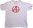 RED ANARCHY SYMBOL - White T-shirt