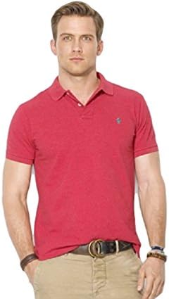 Polo Ralph Lauren Men Custom Fit Mesh Polo Shirt, Flame Heather Small