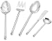Gourmet Settings Silver Heart 5-Piece Stainless Steel Flatware Hostess Set