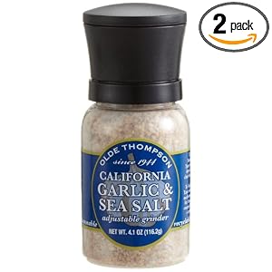 Olde Thompson California Garlic Sea Salt, 4.1-Ounce Grinders (Pack of 2) by Olde Thompson