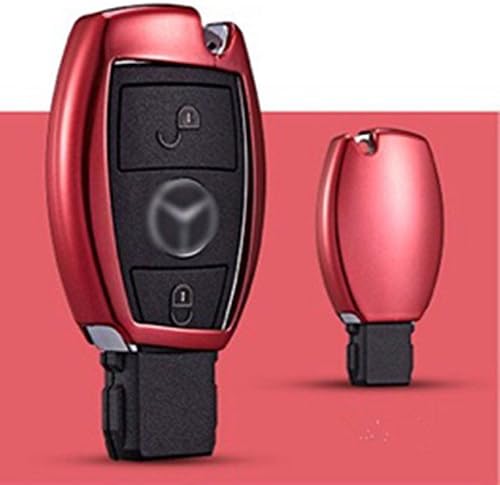 Chrome TPU Soft GEL Sharp Remote Key Case Cover Fob Shell For Mercedes-Benz (Red)
