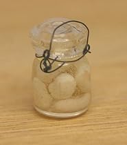 Pear Halves in a Canning Jar Dollhouse Miniature