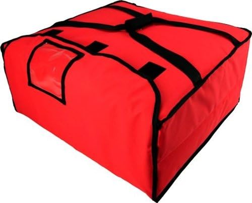 24" Red Stain Resistant Pizza Delivery Bag, Holds (3-4) 24" Pizzas, Side Loading, Case Qty (1)