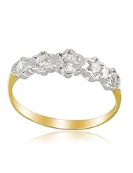 0.28 Diamond 18K Yellow/White Gold Two Tone Ring