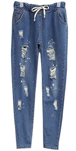 (イイネショップ) eeNeshop ビンテージ クラッシュ加工 イージー デニム