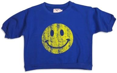 Purple Orchid - Big Girls' Short Sleeve Crop Sweatshirt, Royal 29594-12