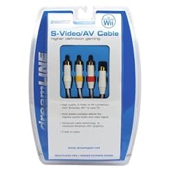 dreamGEAR S-Video/AV Cable for Wii - White