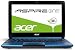 Acer Aspire One D270 25,7 cm (10,1 Zoll, matt) Netbook (Intel Atom N2600, 1,6GHz, 2GB RAM, 320GB HDD, ohne Betriebssystem, 8h Akkulaufzeit ) blau