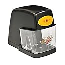 School Smart Adjustable Electric Pencil Sharpener - 7 1/4 x 5 1/2 x 3 1/4 - Black