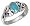 Sterling Silver Genuine Oval Turquoise Ring with Celtic Knots Shank (size 05).