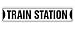 TRAIN STATION -Street Sign- railroad crossing xing road
