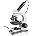 AmScope 40X-1000X Cordless LED Student Compound Microscope with Coarse & Fine Focus + Digital Imager