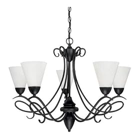 Thomas Lighting Tango Painted Bronze Five-Light Chandelier by Thomas Lighting