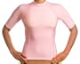 Beach Depot UPF 50+ Women's Short Sleeve Rash Guard Shirt - Pink Small
