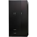 3-Door Wardrobe- Black