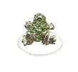 Toe Ring - T19 - Crystal Illusion - Frog ~ Peridot (Green)