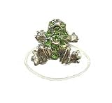 Toe Ring - T19 - Crystal Illusion - Frog ~ Peridot (Green)