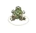Toe Ring - T19 - Crystal Illusion - Frog ~ Peridot (Green)