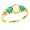 Ladies Solid Yellow Gold Natural Opal & Turquoise English Victorian Trilogy Ring - Size 5 - Finger Sizes 5 to 12 Available