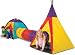 SMO Kinder Abenteuer-Zelt, Spielzelt für Kinder, 3-tlg. Set mit Iglu, Indianer-Tipi und Tunnel