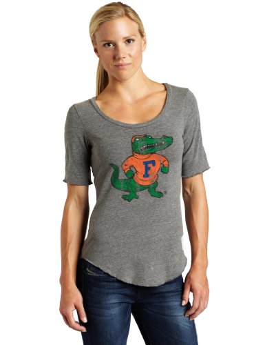 NCAA Women's Grey Florida Gators Short Sleeve Tee (Streaky Grey, Small)