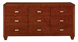 Modus Furniture Hudson Nine Drawer Dresser, Mocha