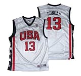  : USA Dreamteam Basketball Trikot Tim Duncan Reebok White