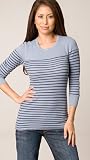 Splendid Chambray Stripe Thermal Crew