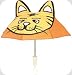 Playshoes - Puppenregenschirm Katze orange