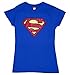Ladies Blue Superman Logo T Shirt Blue Small