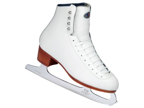 Riedell 229 TS White Ladies Figure Ice Skates with Quest Onyx Blades Traditional Series Instructional Womens Girls Mens Boys Kids Childrens Youth price