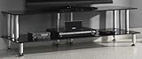 Design Fernsehtisch 140 x 40 cm TV Rack Hifi Regal aus Glas Schwarz